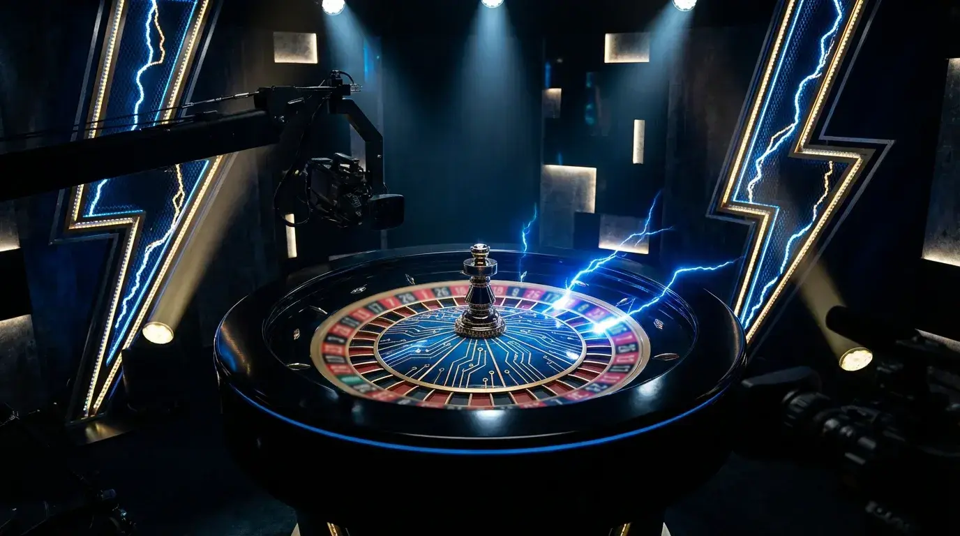 Lightning Roulette wheel with electric multipliers