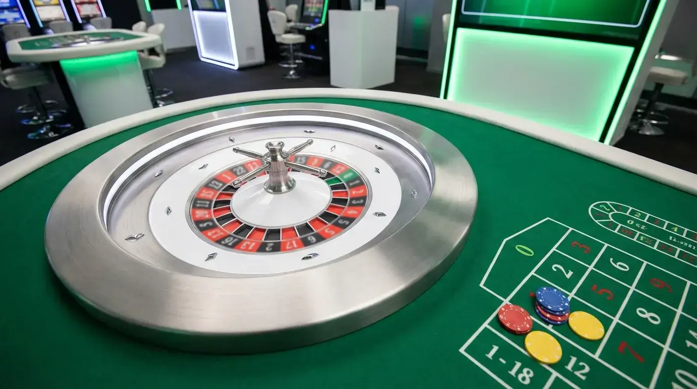 Mini roulette wheel with 13 numbers