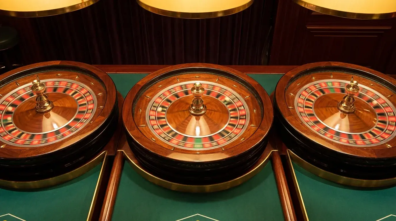Multiple roulette wheels spinning simultaneously