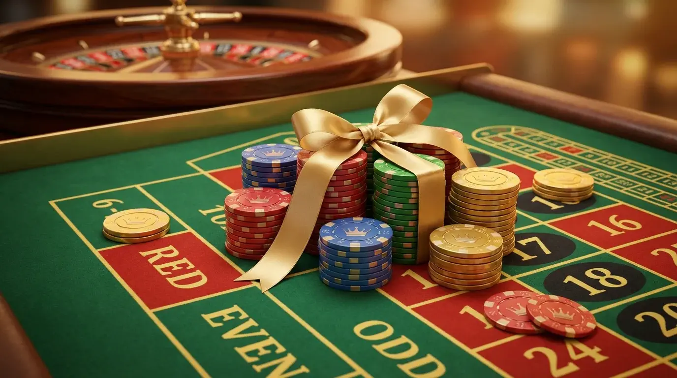 Free bonus chips on roulette table