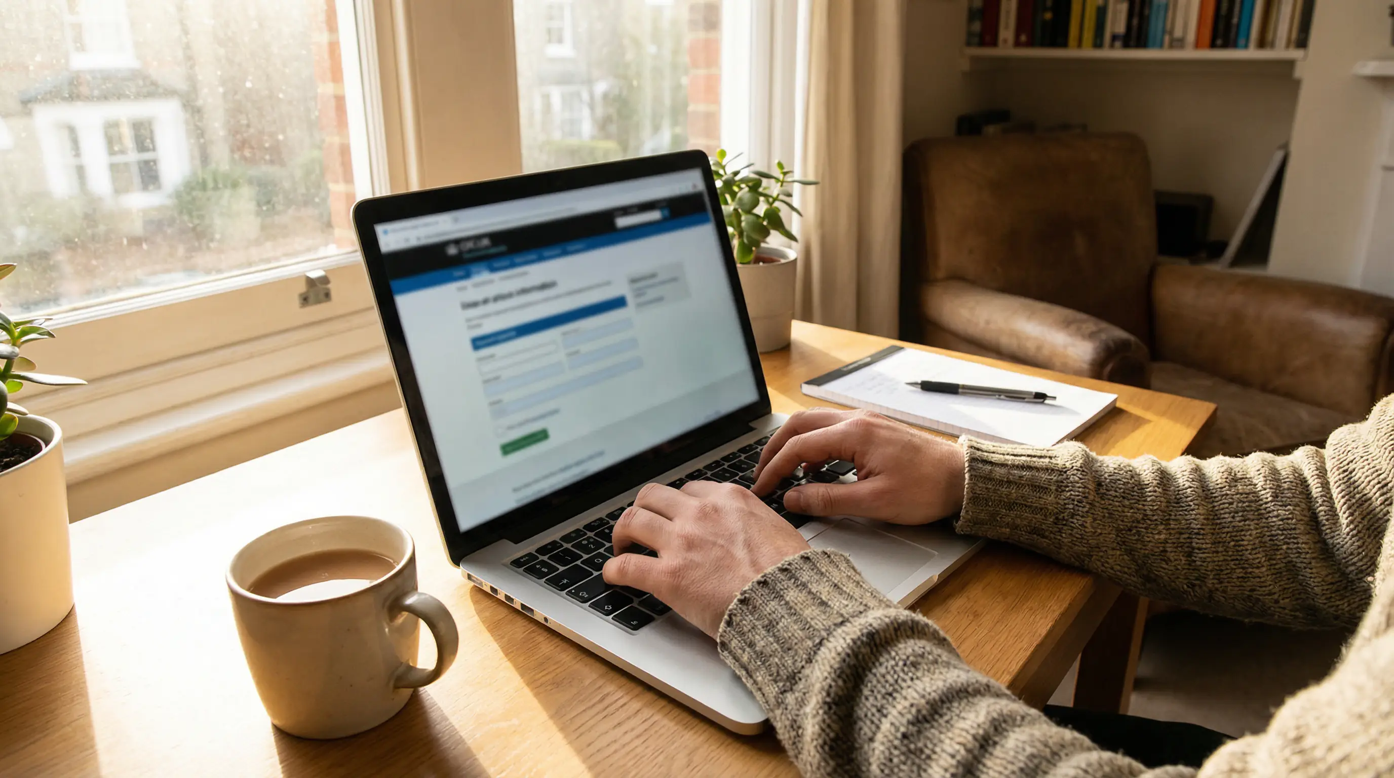 Person at laptop reviewing GamStop self-exclusion options